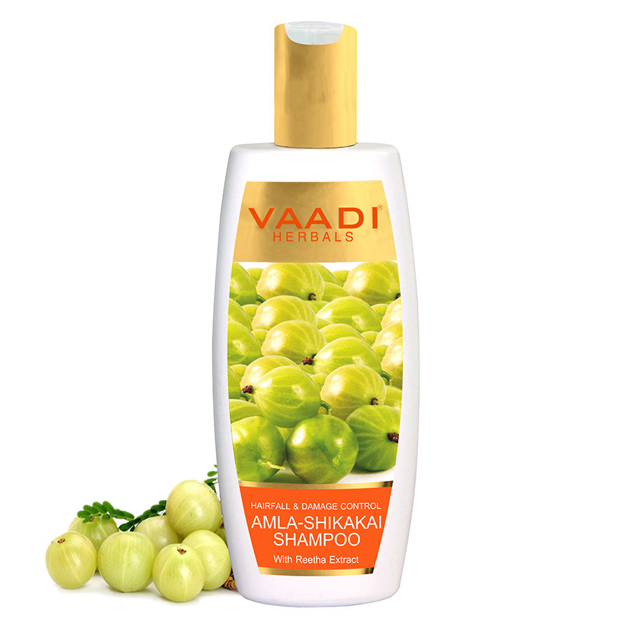 Hairfall & Damage Control amla shikakal Organic Shampoo (Indian Gooseberry Extract) 