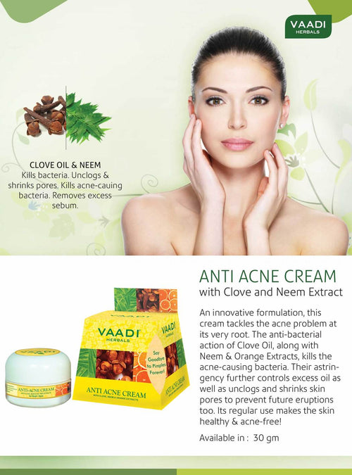Thumbnail Organic Anti Acne Cream with Clove Oil & Neem Extract 
