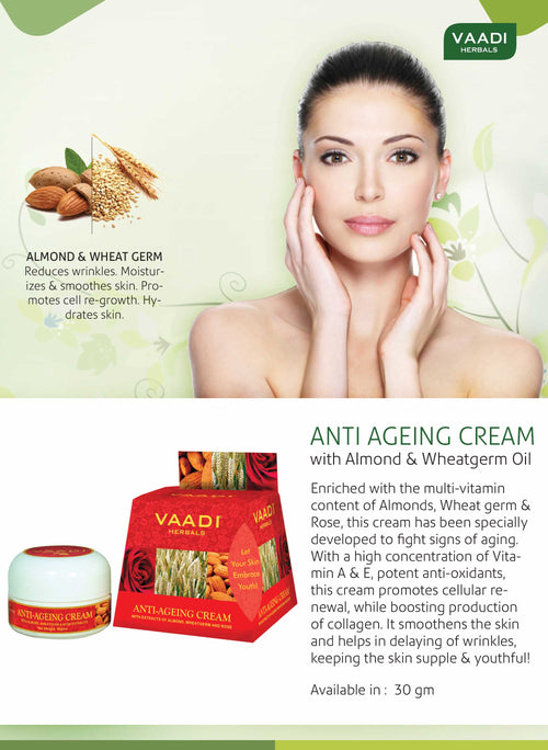 Thumbnail Organic Anti Ageing Cream with Extracts of Wheatgerm And Rose Almond, Wheatgerm 