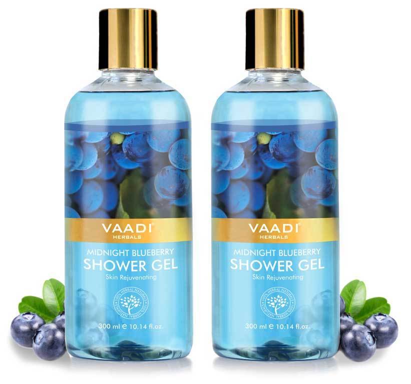 Midnight Organic Blueberry Shower Gel  Skin Tightening Therapy Prevents Pre  Mature Ageing (2 x 300 ml / 10.2 fl oz)
