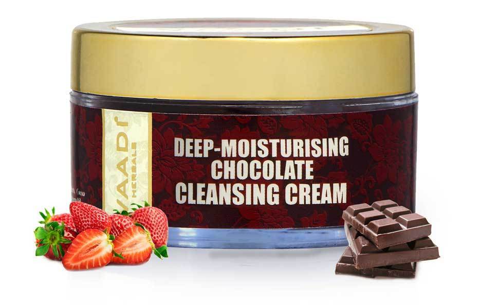 Deep Moisturising Organic Chocolate Cleansing Cream with Strawberry Extract  Softens Skin Makes Skin Radiant (50 gms / 2 oz)