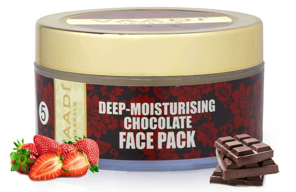 Organic Chocolate Face Pack with Strawberry Extract  Provides Skin Deep Hydration ( 70 gms/ 2.5 oz)