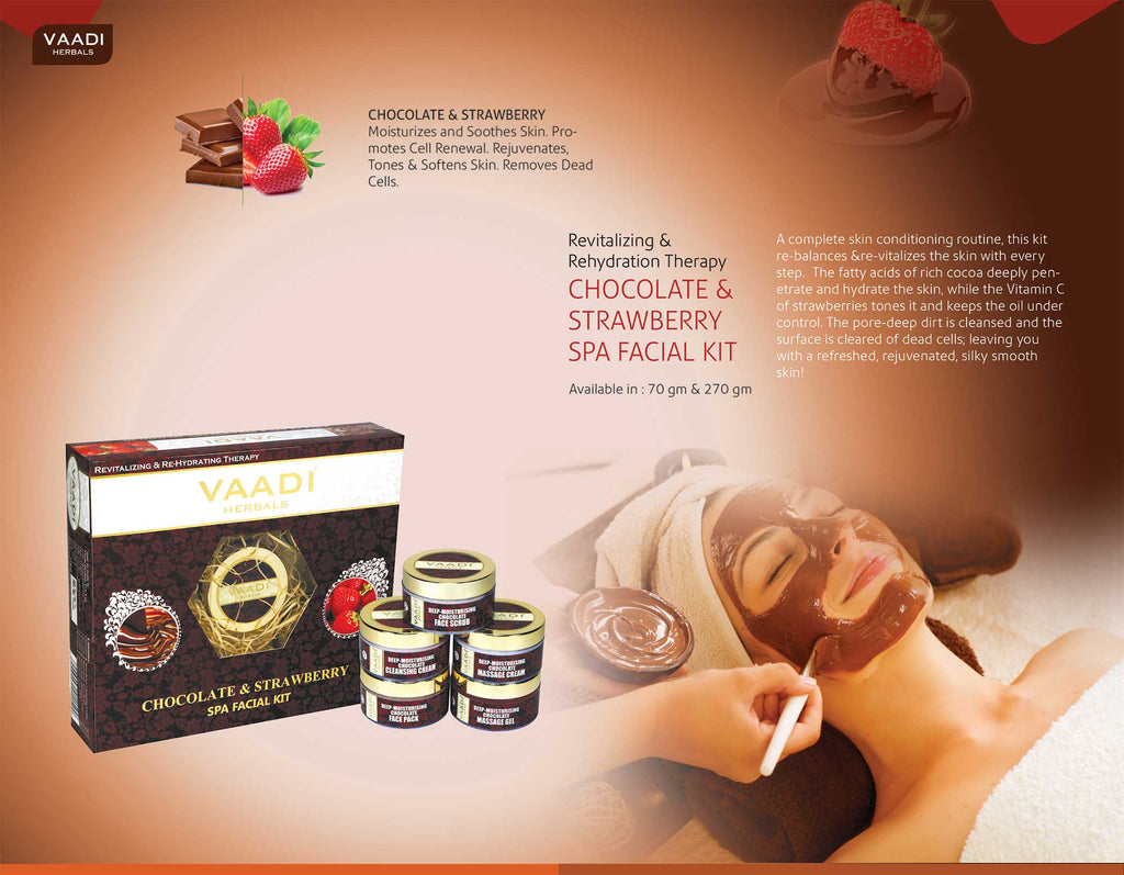Organic Chocolate Facial Kit with Strawberry Extract 