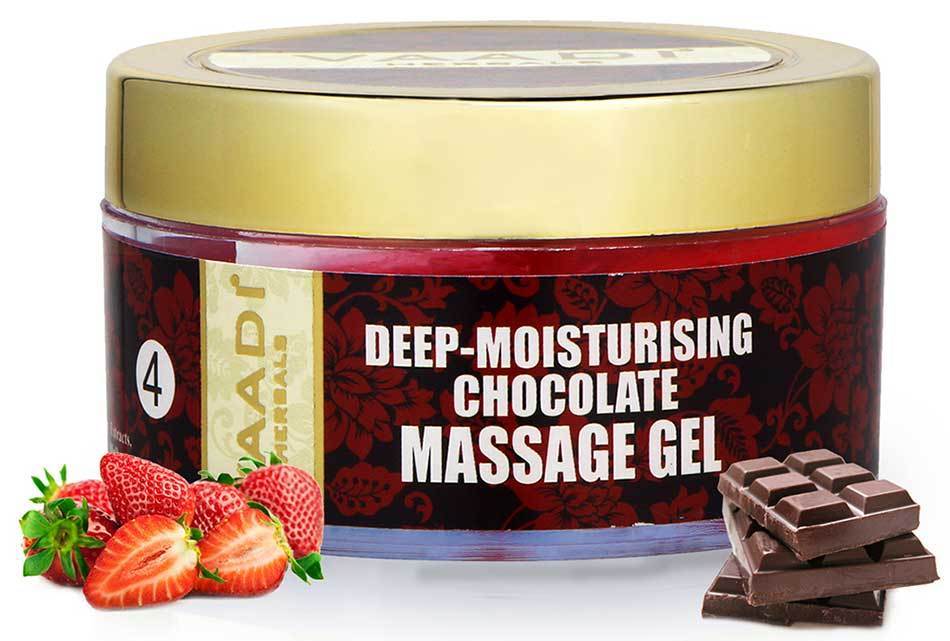 Deep Moisturising Organic Chocolate Massage Gel with Strawberry Extract 