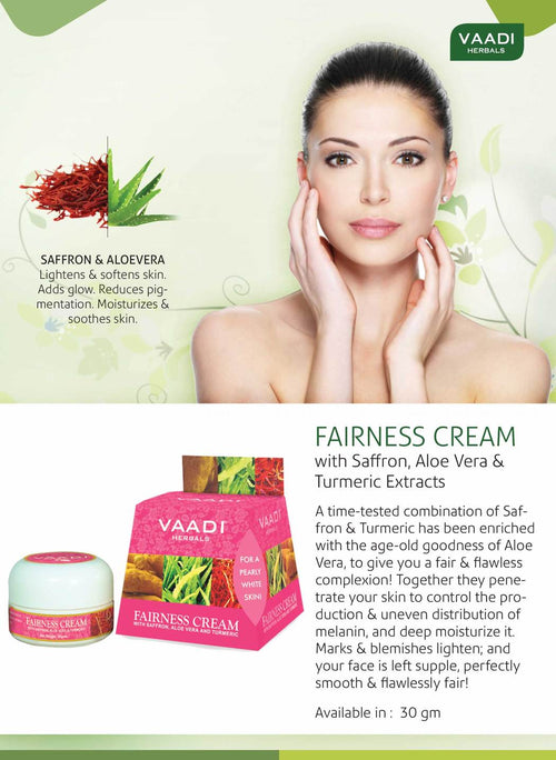 Thumbnail Organic Fairness Cream with Saffron, Aloe Vera & Turmeric Extract 