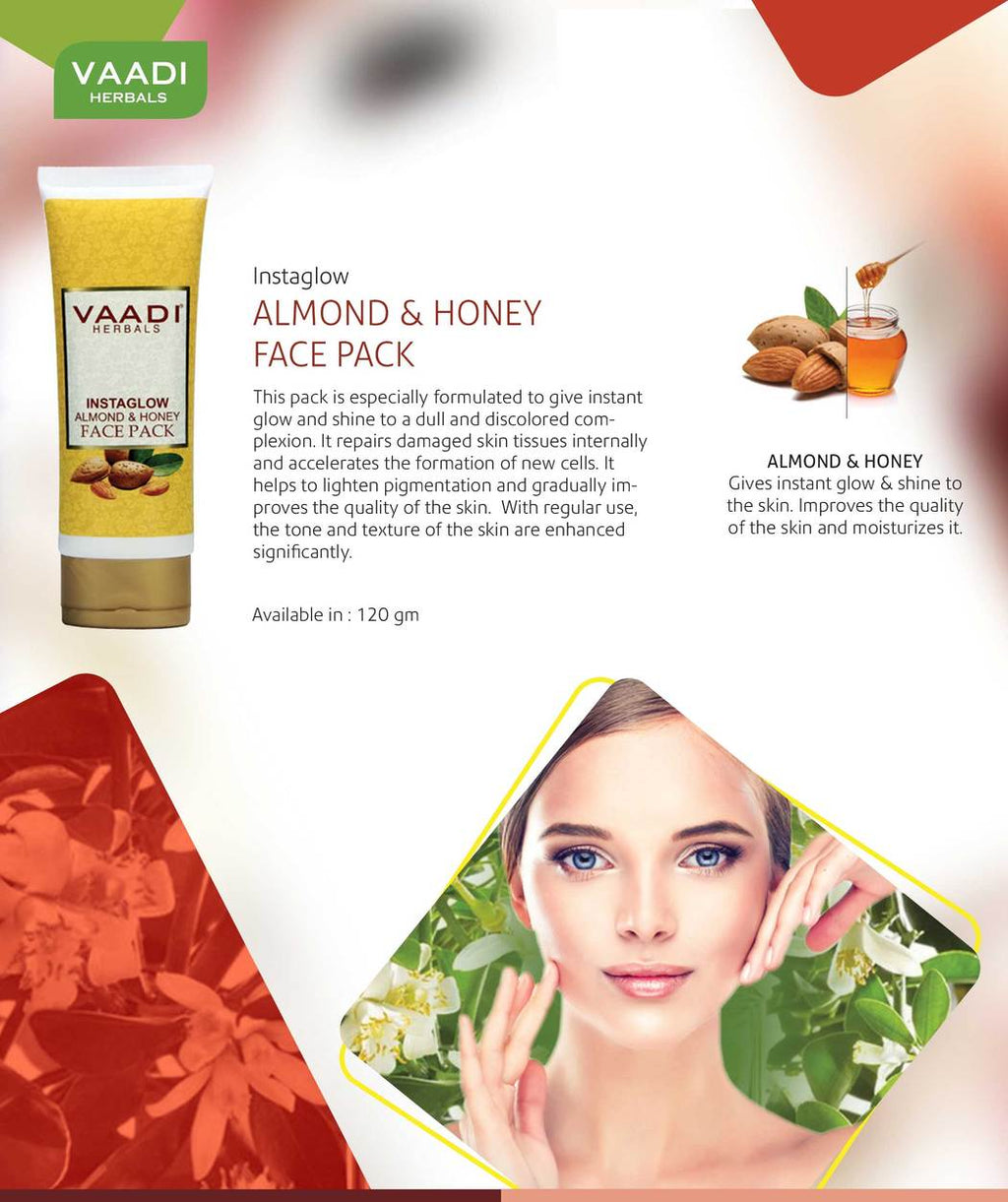 Organic InstaGlow Face Pack with Almond & Honey 