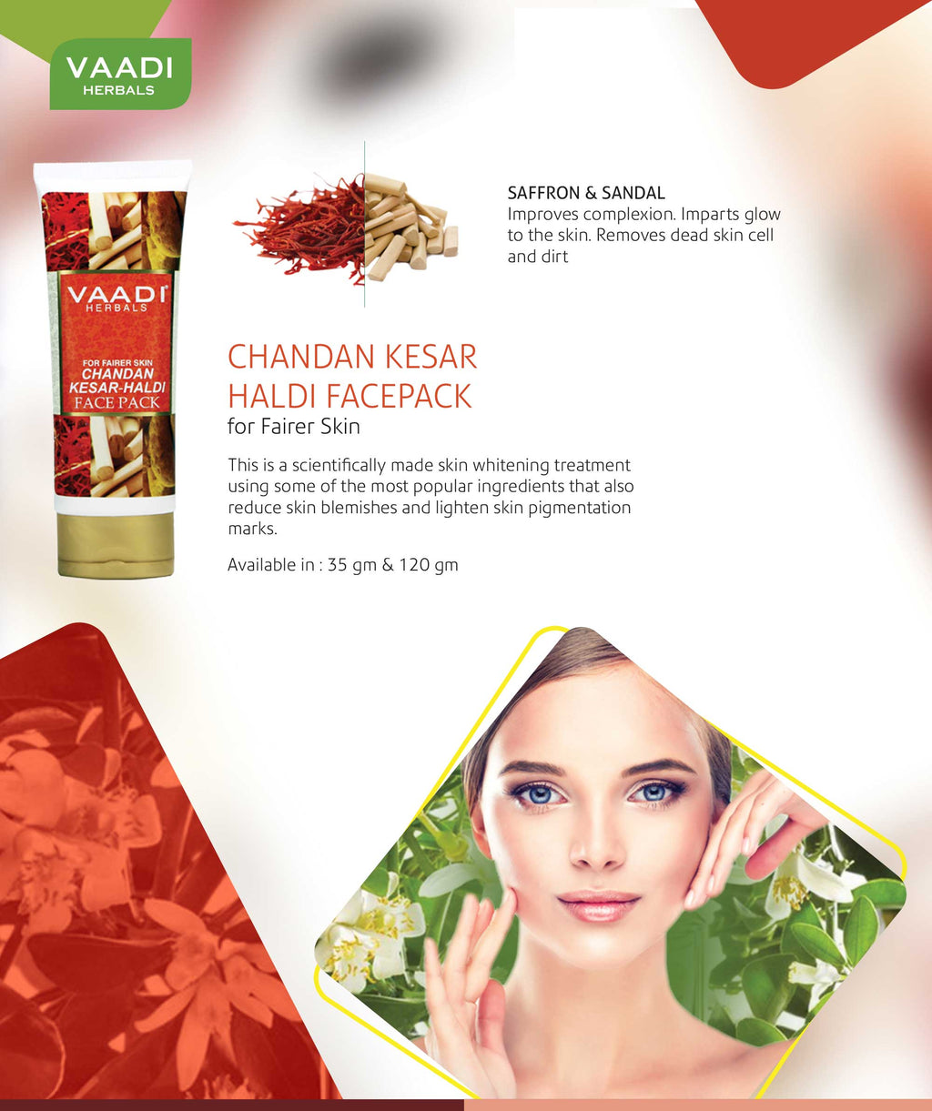 Organic Saffron Sandalwood Fairness Face Pack 