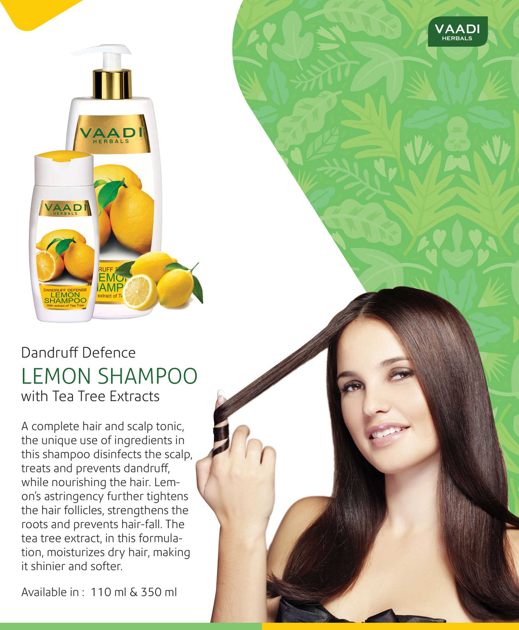 Dandruff Defense Organic Lemon Shampoo with Tea Tree Extract 