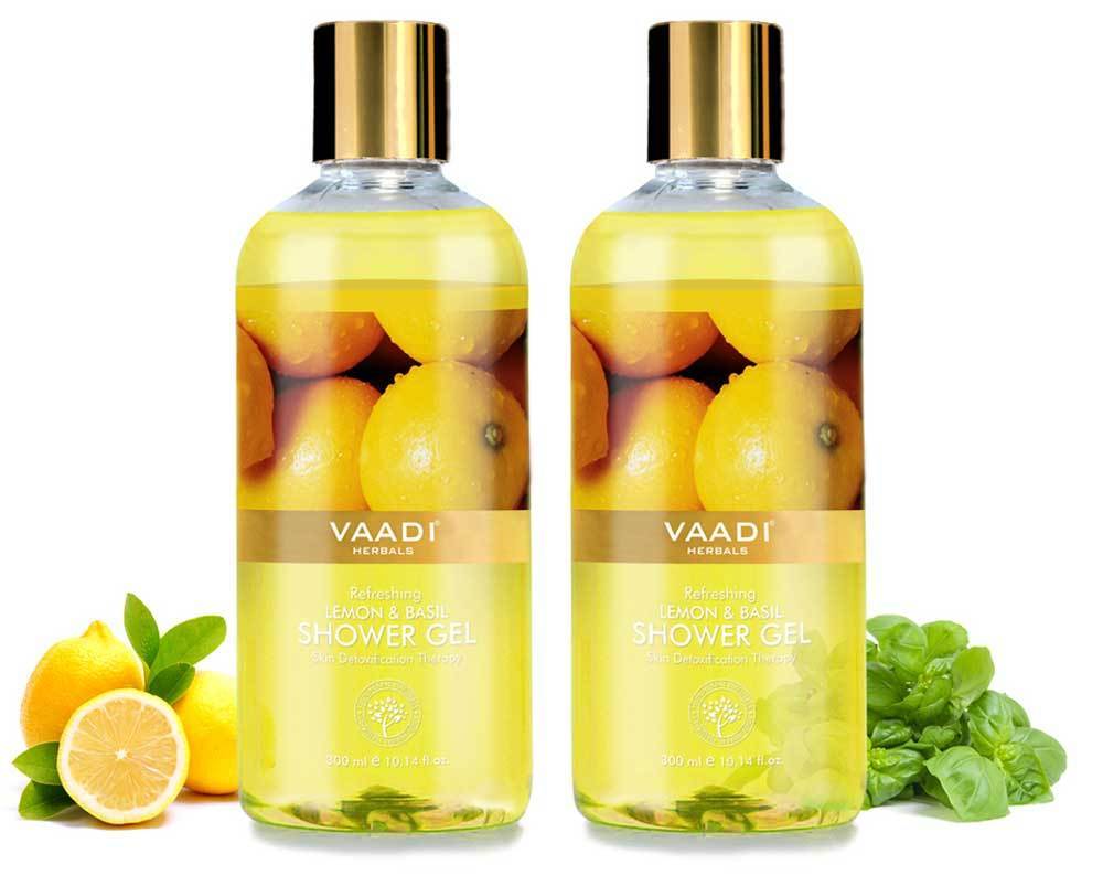 Refreshing Organic Lemon & Basil Shower Gel 