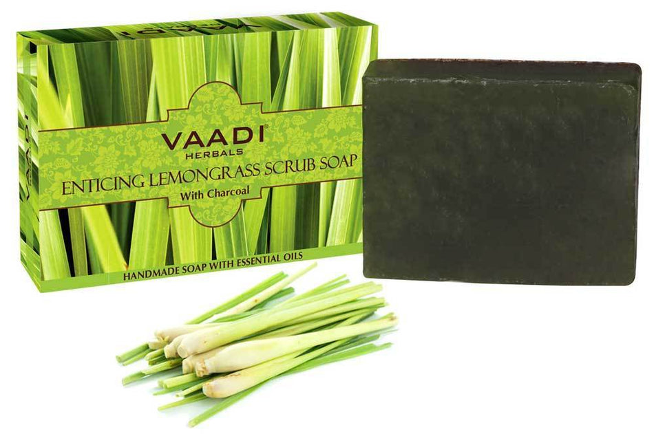 Enticing Organic Lemongrass Soap with Charcoal 