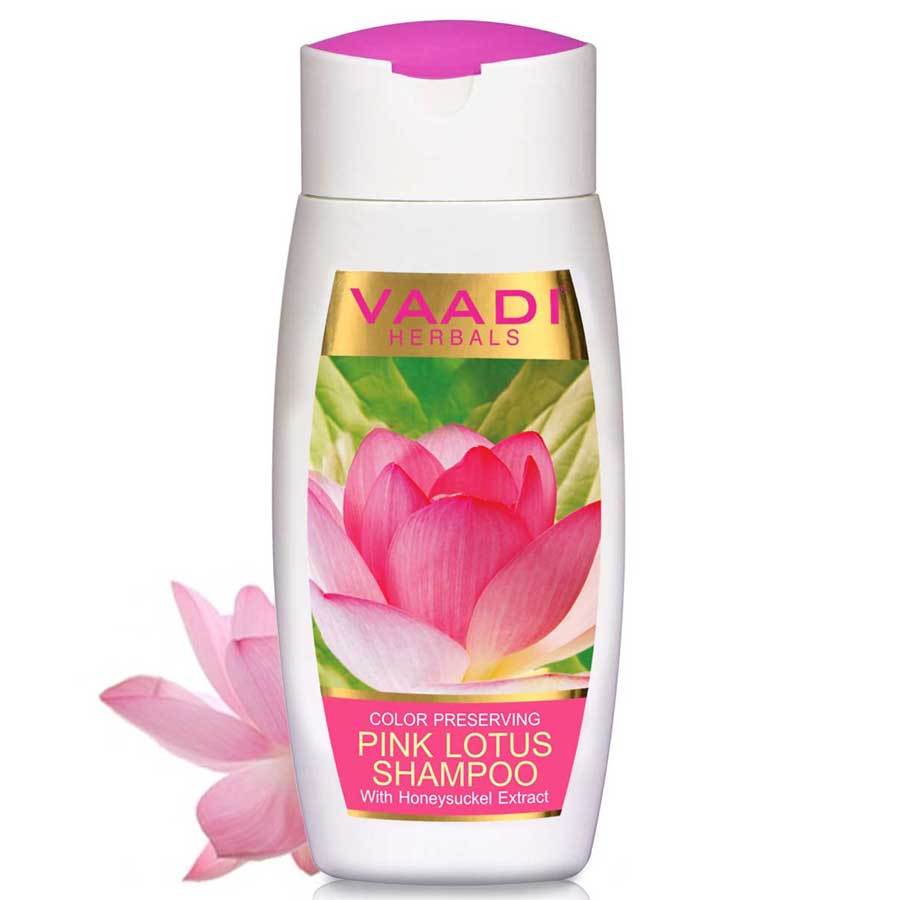 Color Preserving Organic Pink Lotus Shampoo with Honeysuckle Extract  Nourishes Treated Hair Moisturizes Hair (110ml / 4 fl oz)