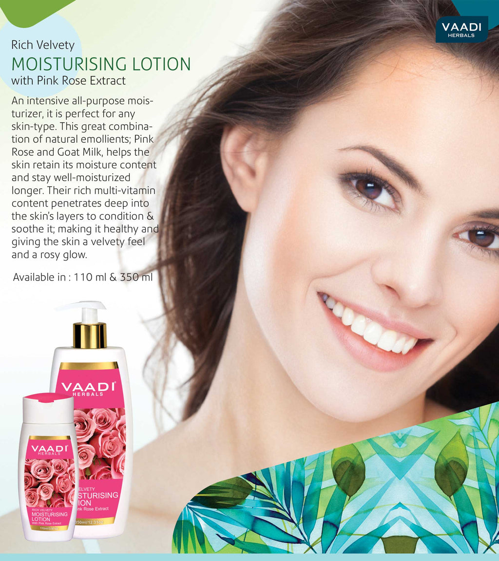 Organic Rich Velvety Moisturising Lotion with Pink Rose Extract 