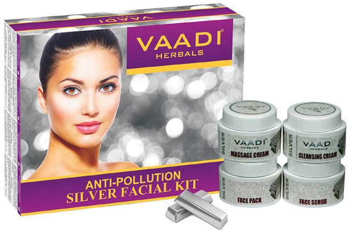 Thumbnail Anti Pollution Organic Silver Facial Kit with Pure Silver Dust, Rosemary and Lavender Oil, Sandalwood Paste 