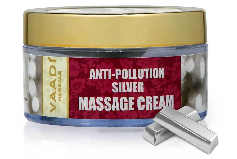 Organic Silver Massage Cream with Pure Silver Dust & Sandalwood Oil 