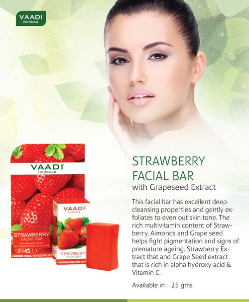 Thumbnail Organic Strawberry Facial Bar with Grapeseed Extract 