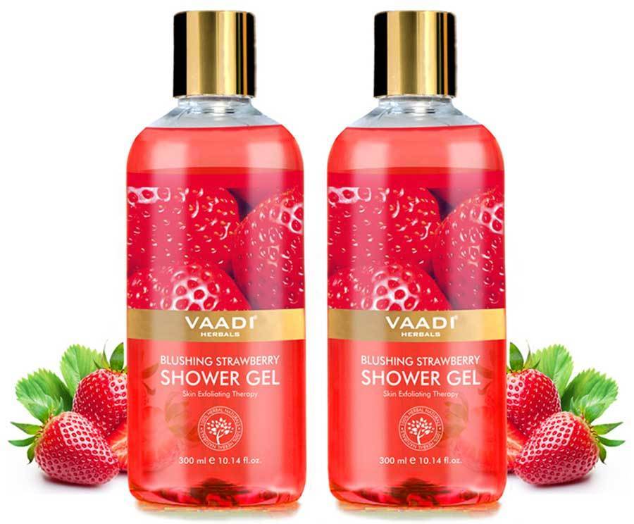 Blushing Organic Strawberry Shower Gel 
